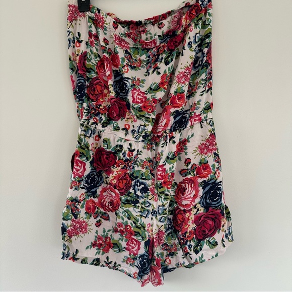 Angie Strapless Floral Short Romper Size Large - Picture 3 of 8